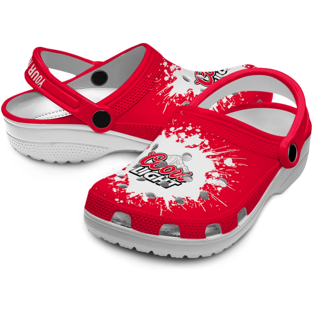 personalized-coors-light-beer-urban-lettering-red-white-clogs-high-quality-hey-clogs.webp
