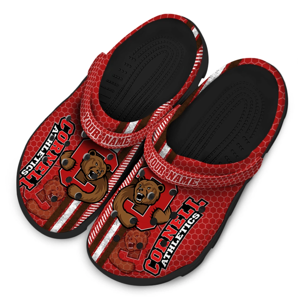 personalized-cornell-big-red-contrasting-stripes-clogs-latest-model