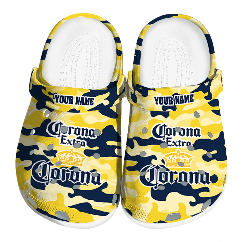 personalized-corona-beer-camou-crown-yellow-navy-clogs-best-selling-hey-clogs.webp personalized corona beer camou crown yellow navy clogs best selling hey clogs
