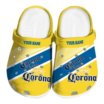 Personalized Corona Beer Crest Yellow Blue Clogs