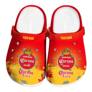 Personalized Corona Beer Extra Badge Red Yellow Clogs