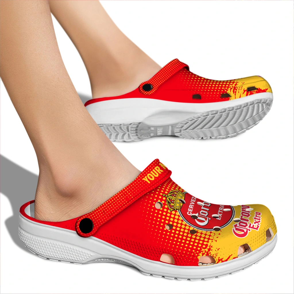 personalized-corona-beer-extra-badge-red-yellow-clogs-fashion-forward-hey-clogs.webp