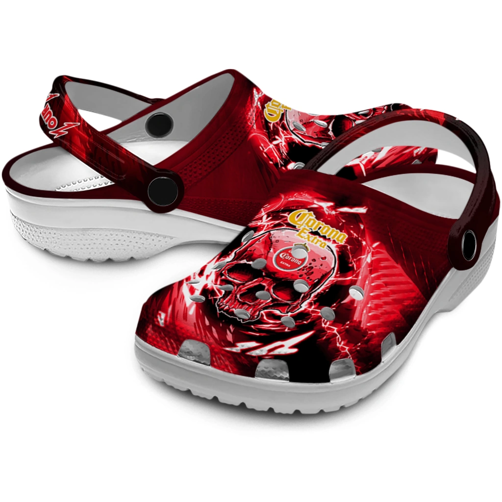 personalized-corona-beer-skull-rage-red-black-clogs-high-quality-hey-clogs.webp