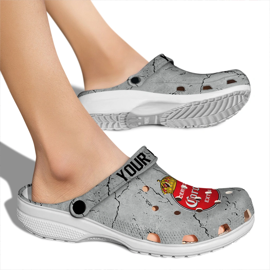 personalized-corona-beer-stone-effects-gray-clogs-fashion-forward-hey-clogs.webp
