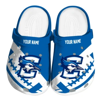 Personalized Creighton Bluejays Football Motif Clogs