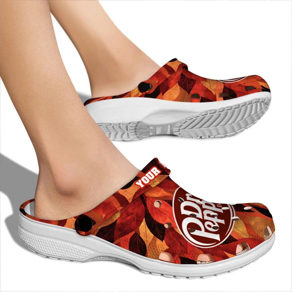 personalized-dr-pepper-leaf-cluster-red-orange-clogs-fashion-forward-hey-clogs.webp