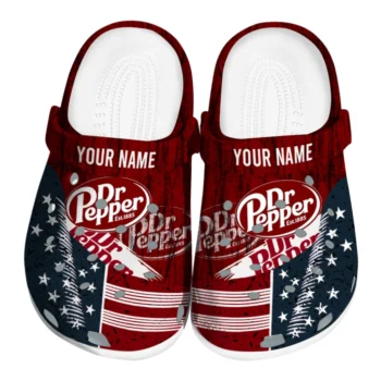 Personalized Dr Pepper Passion Red Blue Clogs