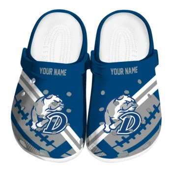 Personalized Drake Bulldogs Football Motif Clogs