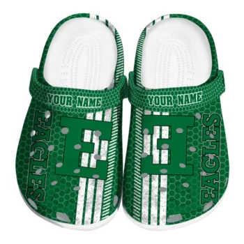 Personalized Eastern Michigan Eagles Contrasting Stripes Clogs