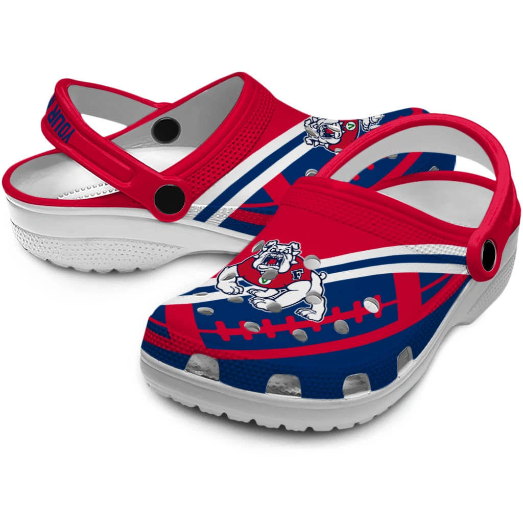 personalized-fresno-state-bulldogs-football-motif-clogs-high-quality