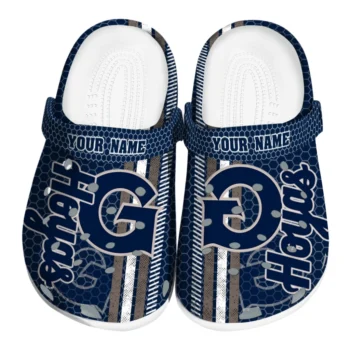 Personalized Georgetown Hoyas Contrasting Stripes Clogs