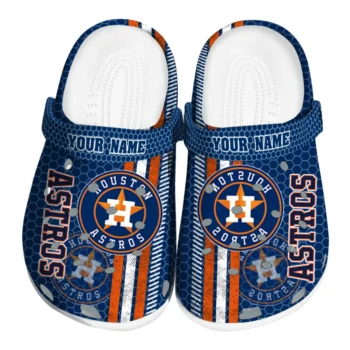 Personalized Houston Astros Contrasting Stripes Clogs
