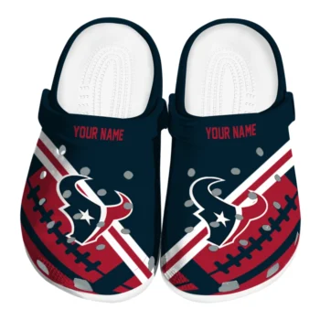 Personalized Houston Texans Football Motif Clogs