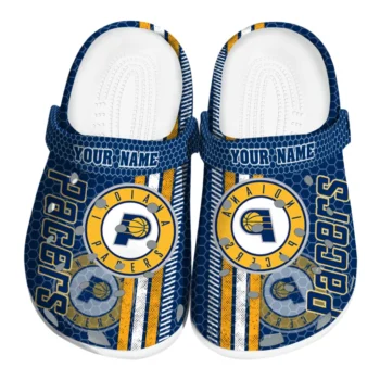 Personalized Indiana Pacers Contrasting Stripes Clogs