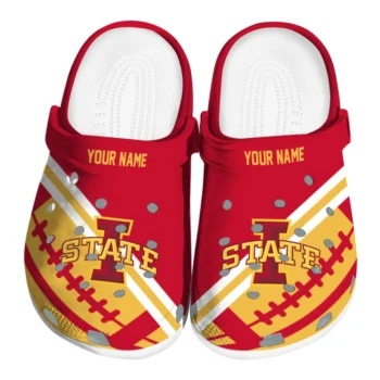 Personalized Iowa State Cyclones Football Motif Clogs