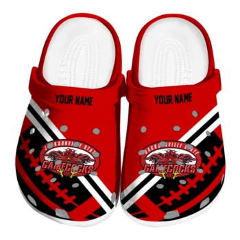 Personalized Jacksonville State Gamecocks Football Motif Clogs