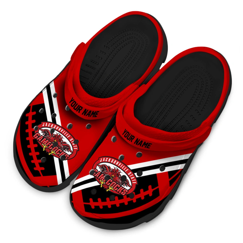 personalized-jacksonville-state-gamecocks-football-motif-clogs-latest-model
