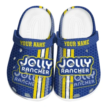 Personalized Jolly rancher Jolly Branding Blue Yellow Clogs
