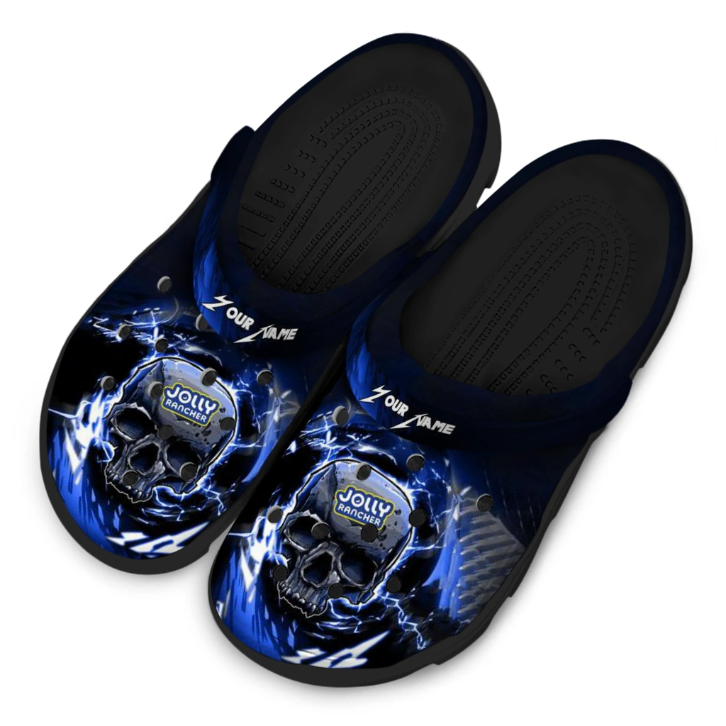 personalized-jolly-rancher-paw-charge-blue-black-clogs-latest-model-hey-clogs.webp