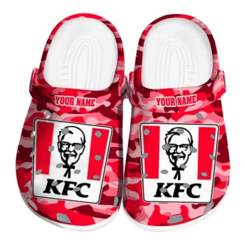 Personalized KFC Colonel Lane Red Pink Clogs