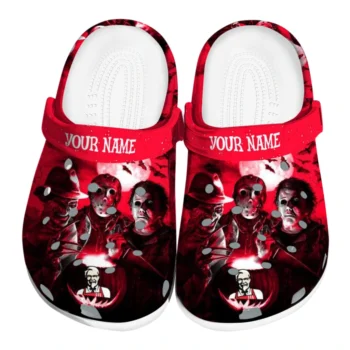 Personalized KFC Moonlit Terror Red Black Clogs