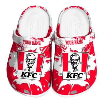 Personalized KFC Name Personalization Red White Clogs