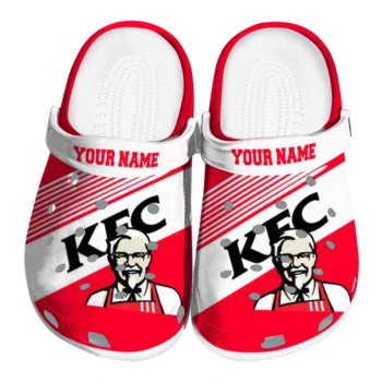 Personalized KFC Slant Red White Clogs