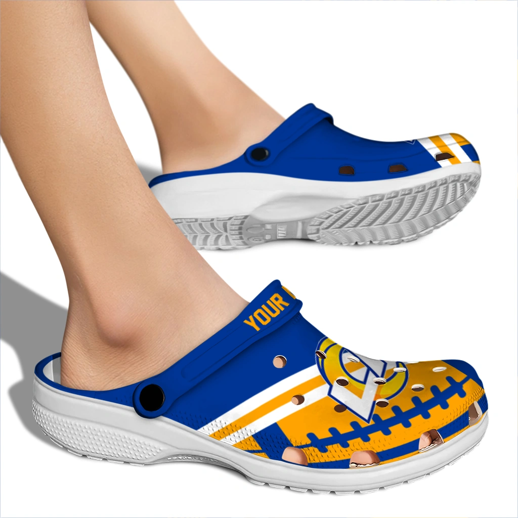personalized-los-angeles-rams-football-motif-clogs-fashion-forward