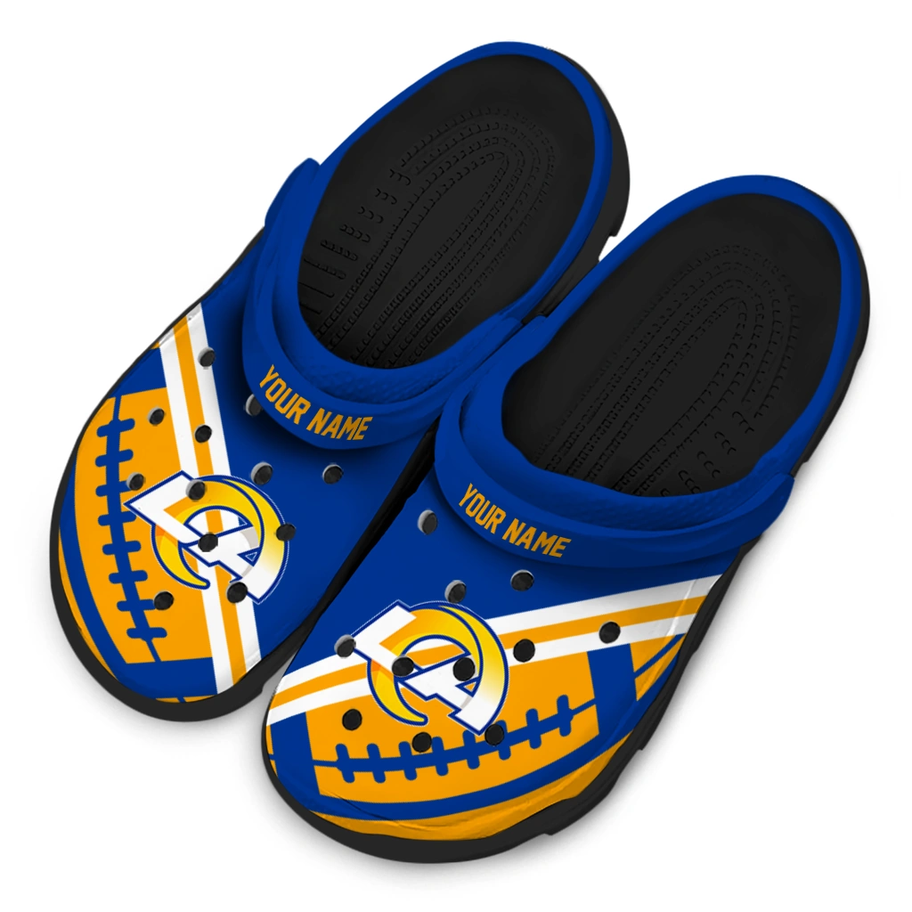 personalized-los-angeles-rams-football-motif-clogs-latest-model
