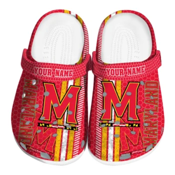 Personalized Maryland Terrapins Contrasting Stripes Clogs