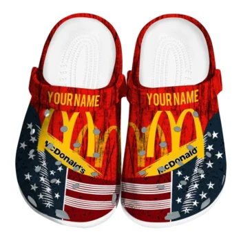 Personalized McDonald's Fries Wave Red Yellow Clogs