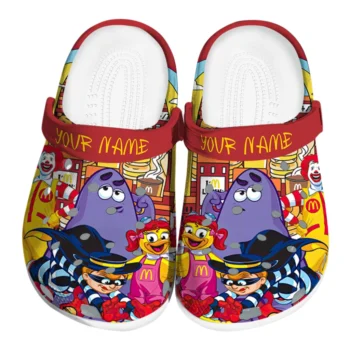 Personalized McDonald's Mascot Group Red Yellow Clogs