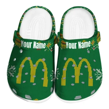 Personalized McDonald's W Ornaments Green Yellow Clogs