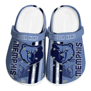 Personalized Memphis Grizzlies Contrasting Stripes Clogs
