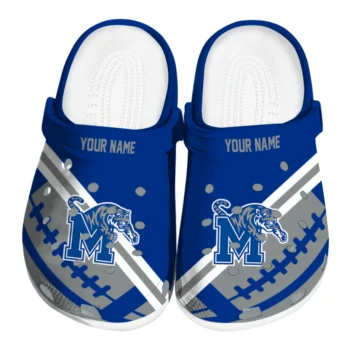 Personalized Memphis Tigers Football Motif Clogs