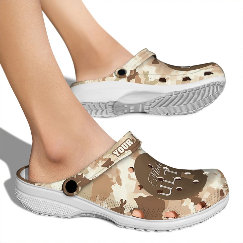 personalized-michelob-ultra-beige-camouflage-beige-brown-clogs-fashion-forward-hey-clogs.webp