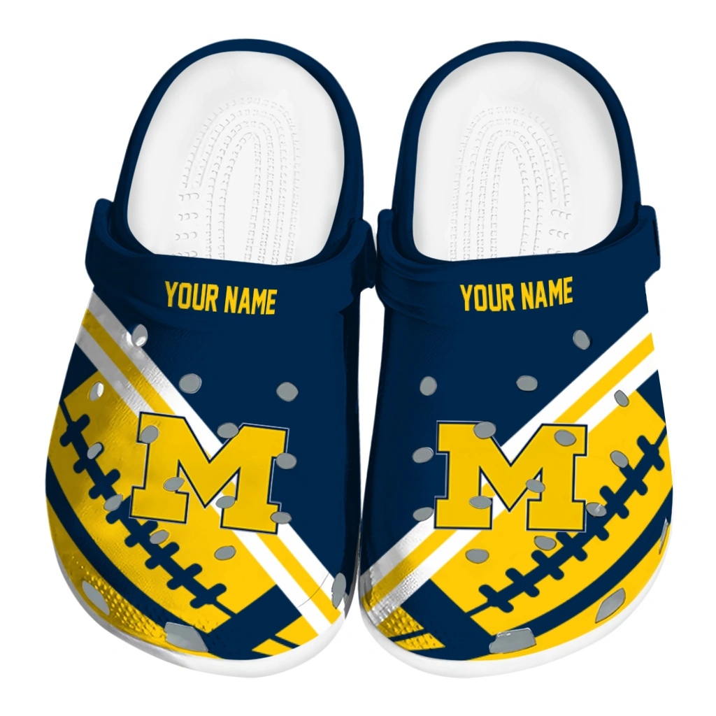 personalized-michigan-wolverines-football-motif-clogs-best-selling personalized michigan wolverines football motif clogs best selling