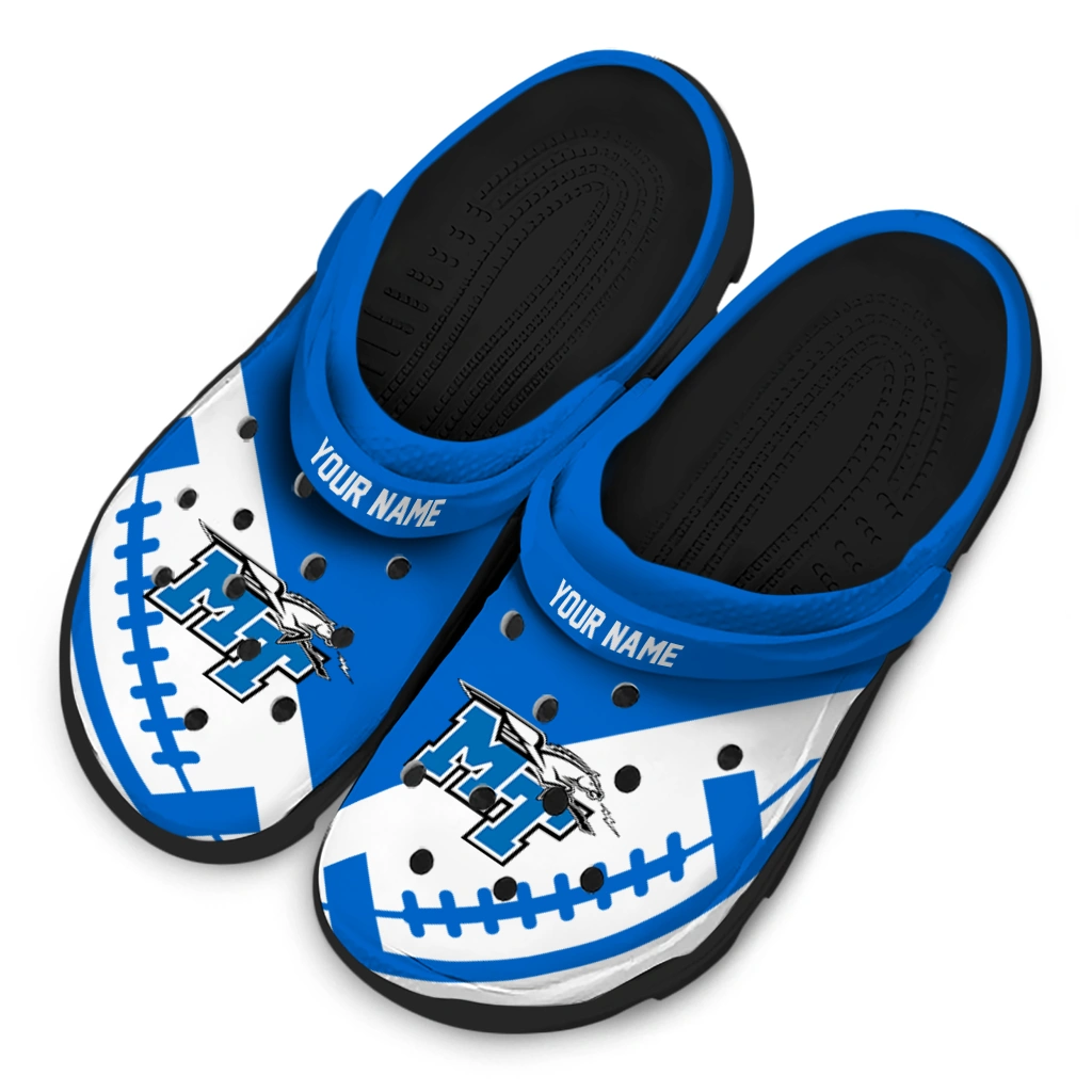 personalized-middle-tennessee-blue-raiders-football-motif-clogs-latest-model