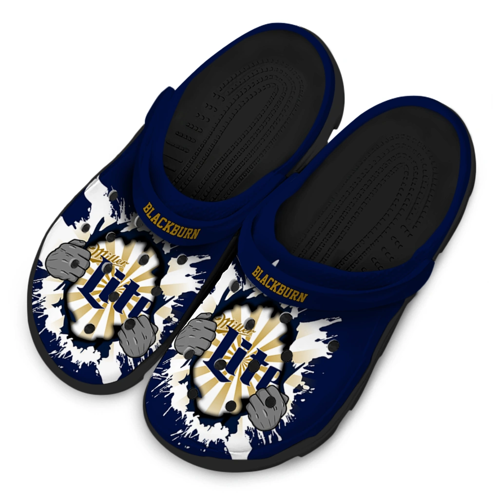 personalized-miller-lite-punch-effect-navy-white-clogs-latest-model-hey-clogs.webp