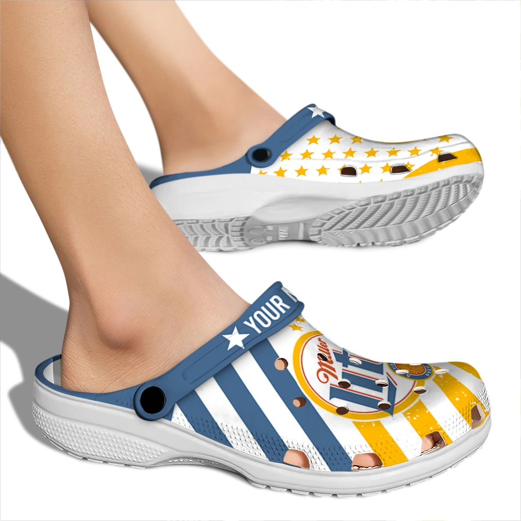 personalized-miller-lite-star-cluster-yellow-blue-clogs-fashion-forward-hey-clogs.webp