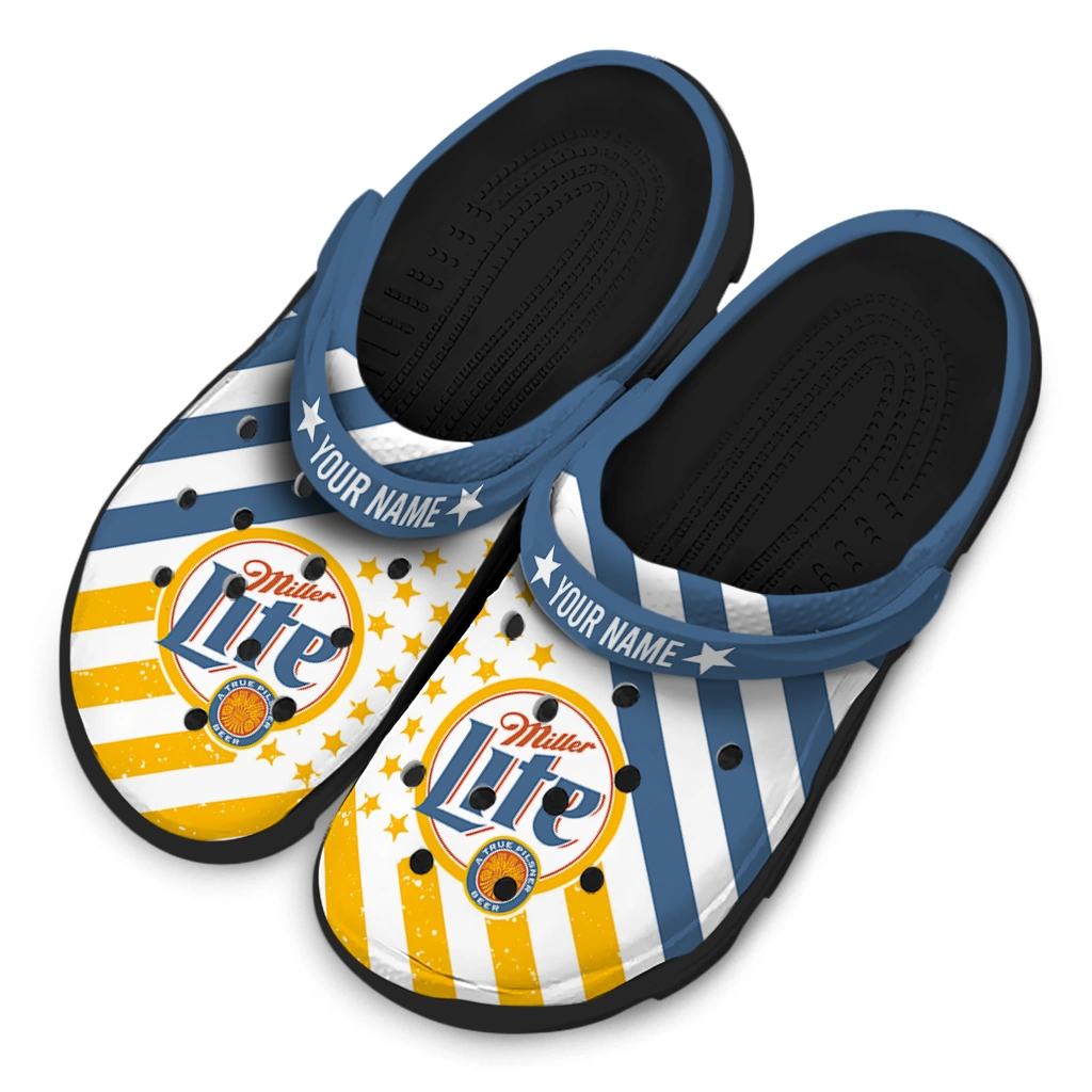 personalized-miller-lite-star-cluster-yellow-blue-clogs-latest-model-hey-clogs.webp