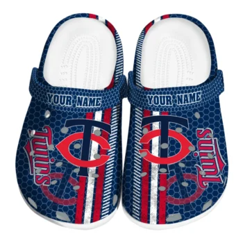 Personalized Minnesota Twins Contrasting Stripes Clogs
