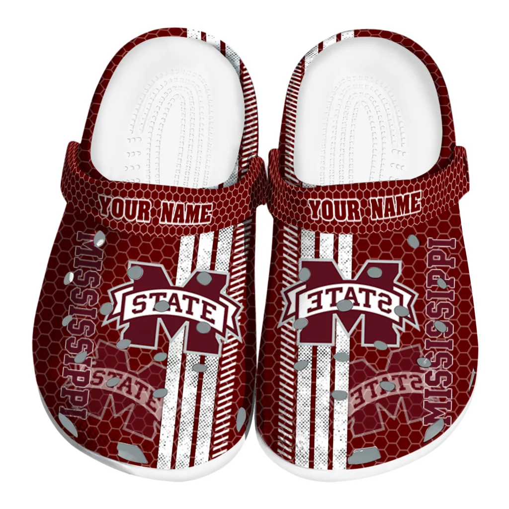 personalized-mississippi-state-bulldogs-contrasting-stripes-clogs-best-selling personalized mississippi state bulldogs contrasting stripes clogs best selling