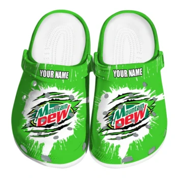 Personalized Mountain Dew Claw Green Clogs