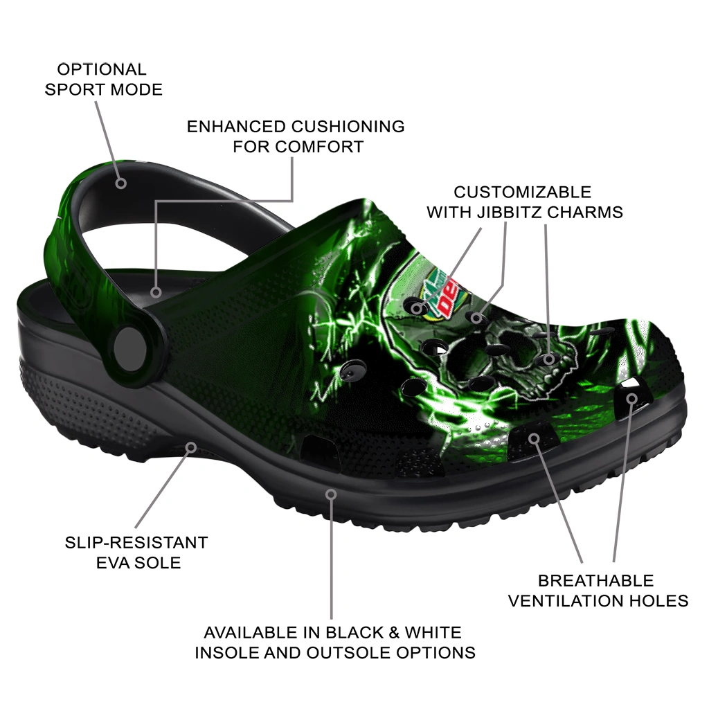 personalized-mountain-dew-skull-burst-black-green-clogs-new-arrival-hey-clogs.webp