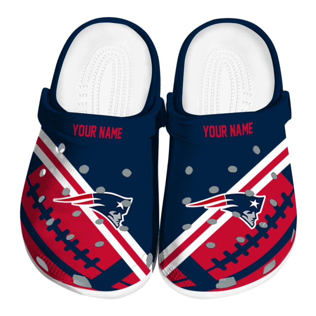 personalized-new-england-patriots-football-motif-clogs-best-selling personalized new england patriots football motif clogs best selling