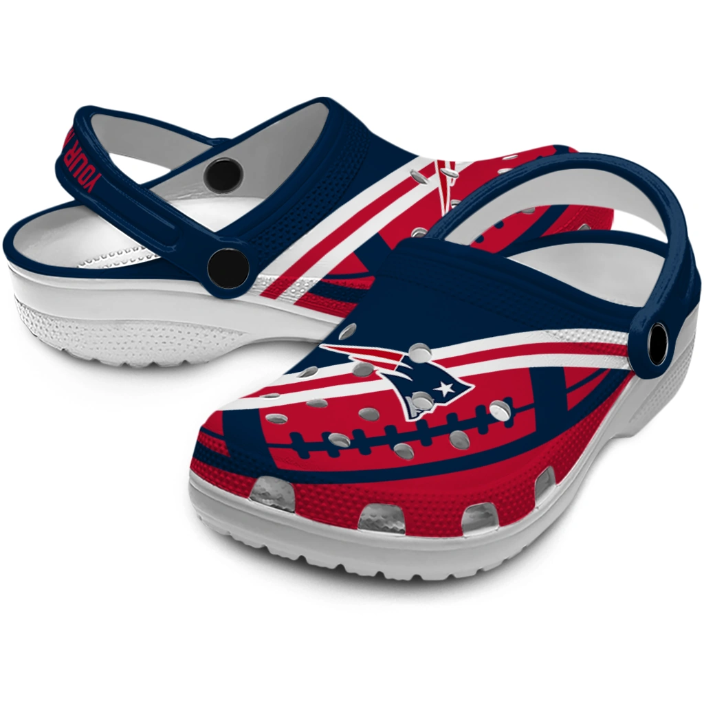 personalized-new-england-patriots-football-motif-clogs-high-quality