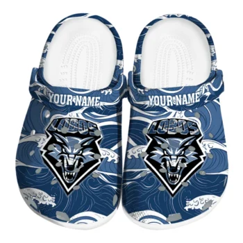 Personalized New Mexico Lobos Wave Flow Clogs