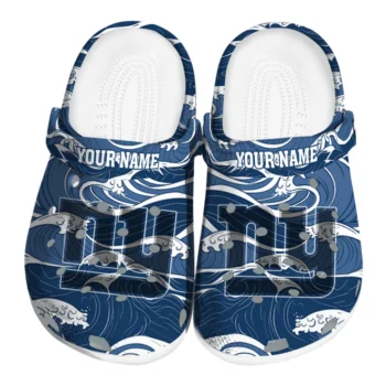 Personalized New York Giants Wave Flow Clogs