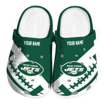 Personalized New York Jets Football Motif Clogs